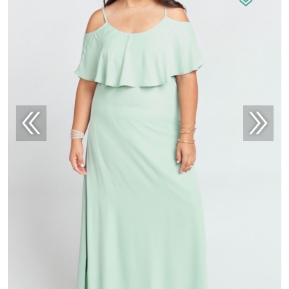 Show Me Your Mumu Caitlin Dress Dusty Mint Crisp